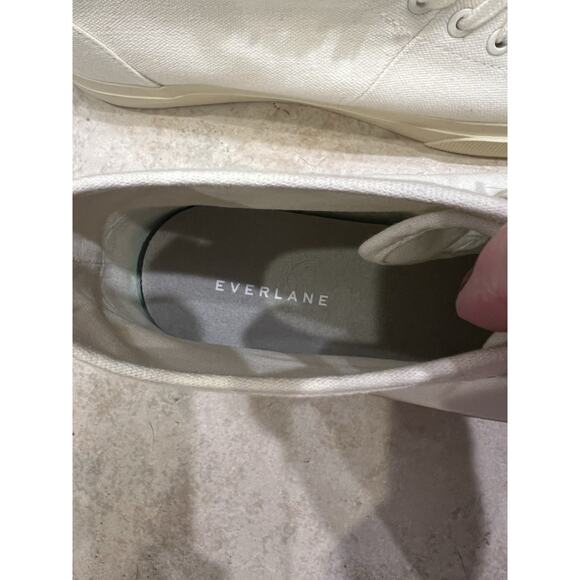 Everlane Off White The Forever Canvas High Top Lace Up Sneakers Sz W 10.5 M 8.5 - Picture 6 of 9